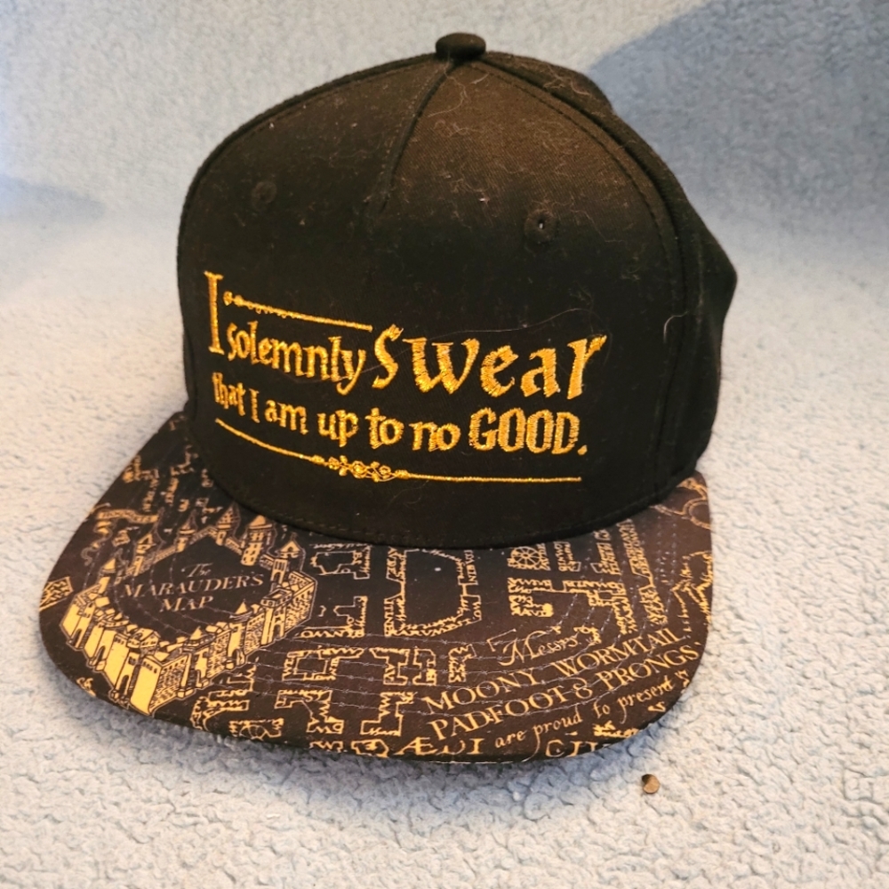 Black Marauders Map Harry Potter Snapback Hat